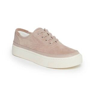 EUC ALLSAINTS Bella Dusty Rose Suede Platform sneakers US 9 EU 39